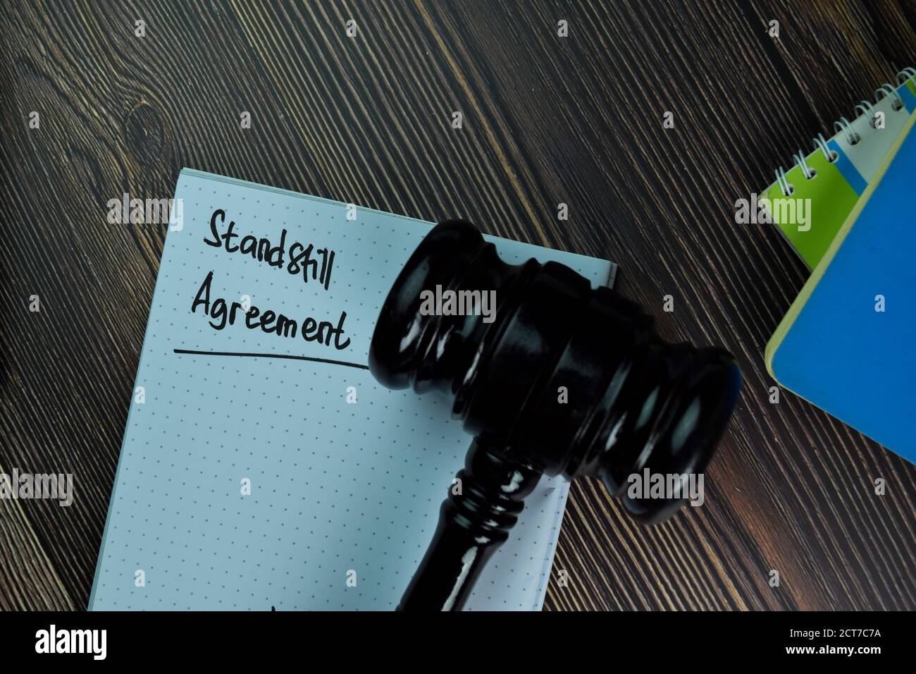 Standstill Agreement write on a book isolated on office desk Stock