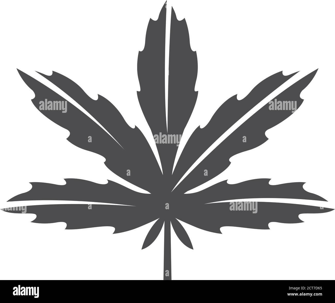 Marijuana icon in black and white. Vector illustration Stock Vector ...