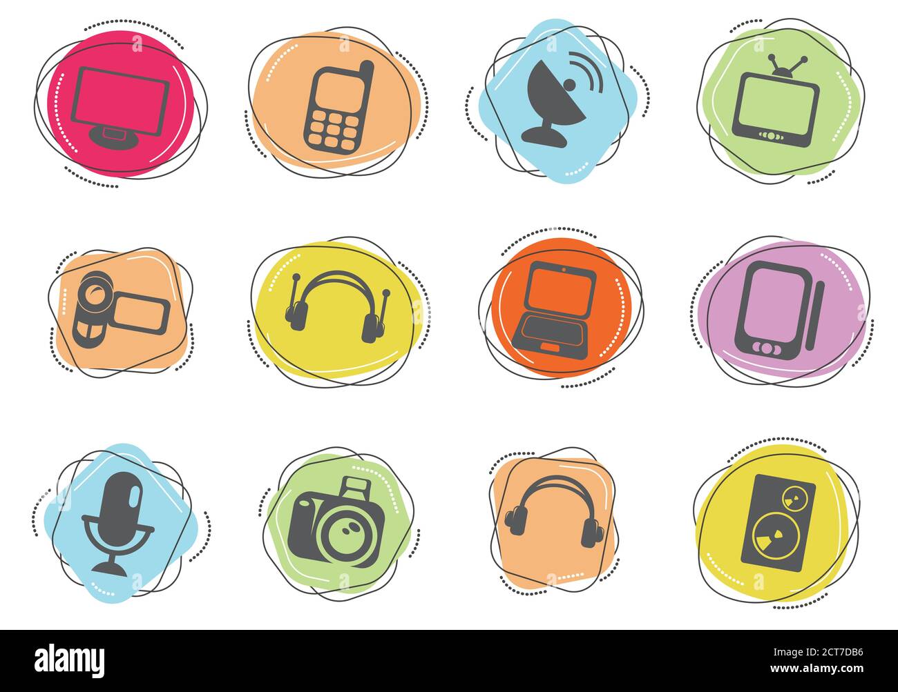 Media simply icons Stock Vector Image & Art - Alamy