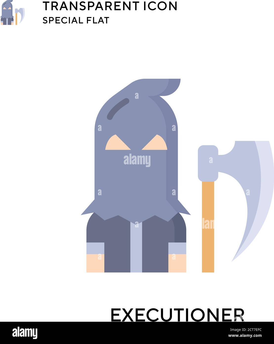 Executioner vector icon. Flat style illustration. EPS 10 vector. Stock Vector