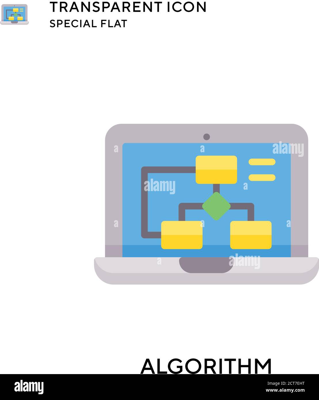 Algorithm vector icon. Flat style illustration. EPS 10 vector Stock ...