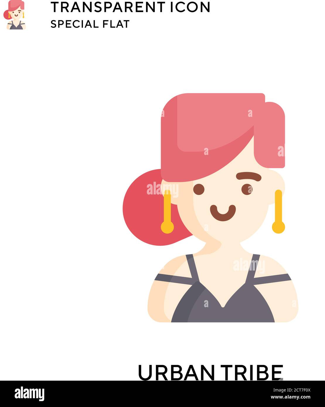 Urban tribe vector icon. Flat style illustration. EPS 10 vector. Stock Vector