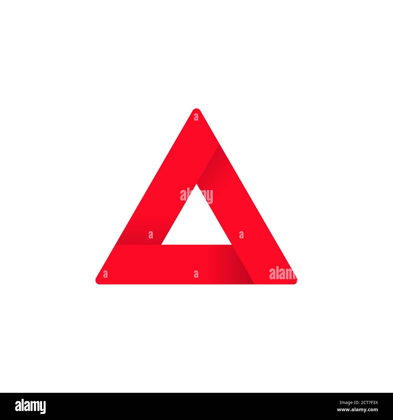 Triangle logo. Abstract geometric figure. Vector on isolated white background. EPS 10. Stock Vector