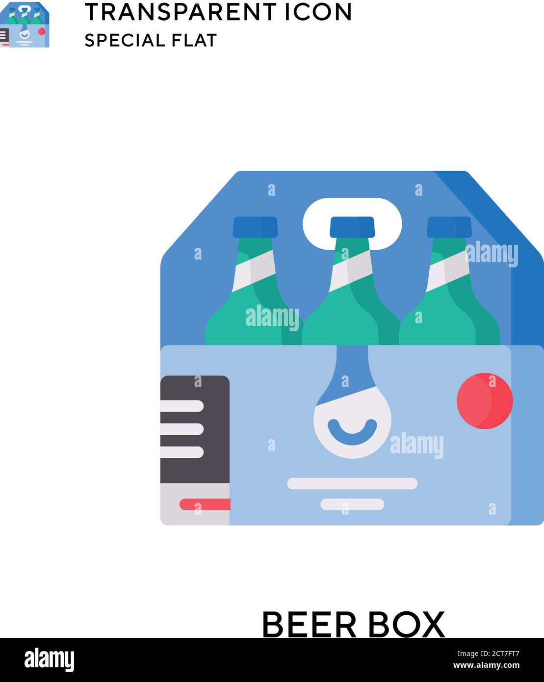 Beer box vector icon. Flat style illustration. EPS 10 vector Stock ...
