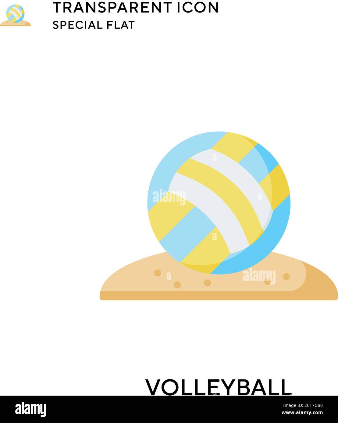 Volleyball vector icon. Flat style illustration. EPS 10 vector. Stock Vector