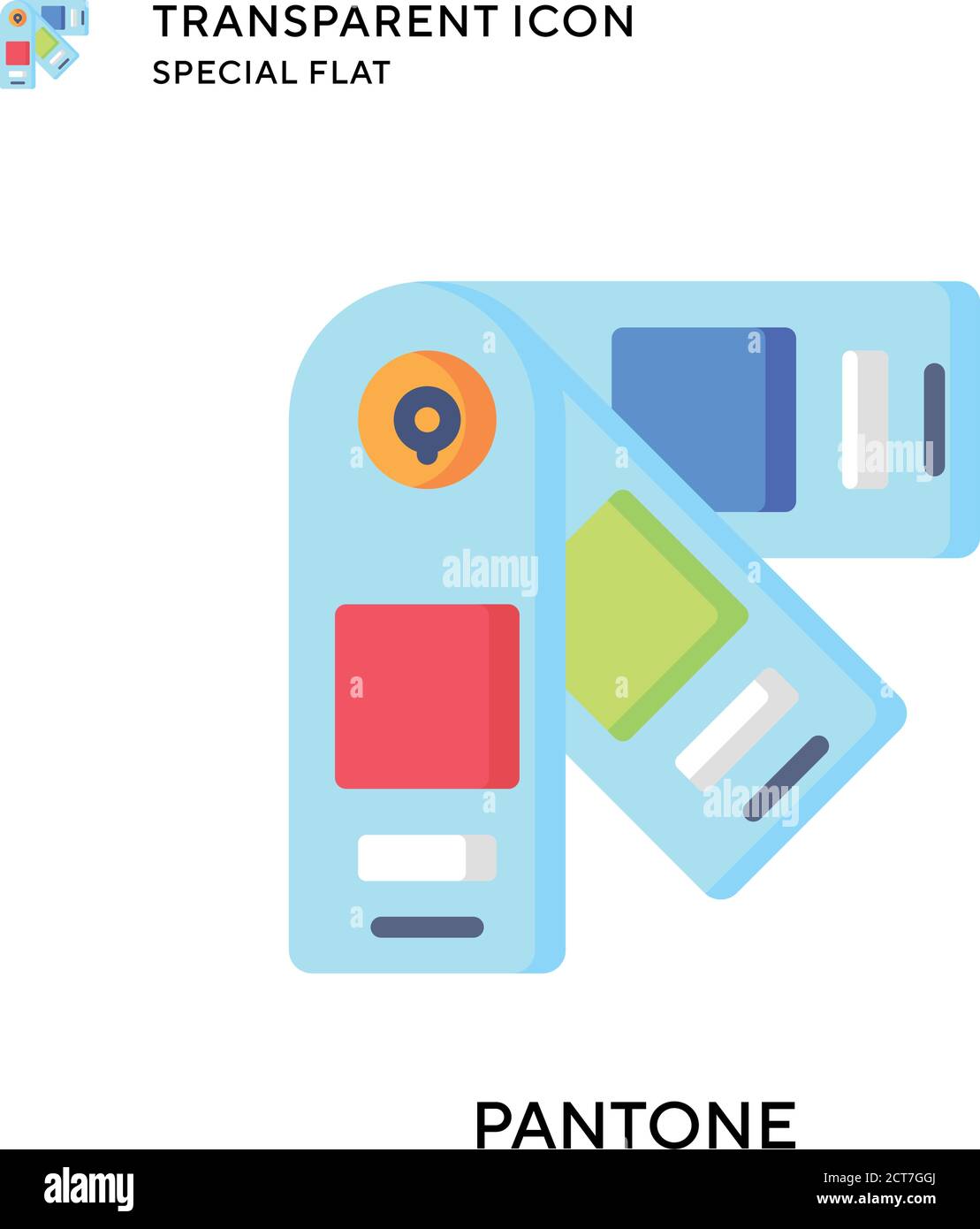 Pantone vector icon. Flat style illustration. EPS 10 vector Stock ...