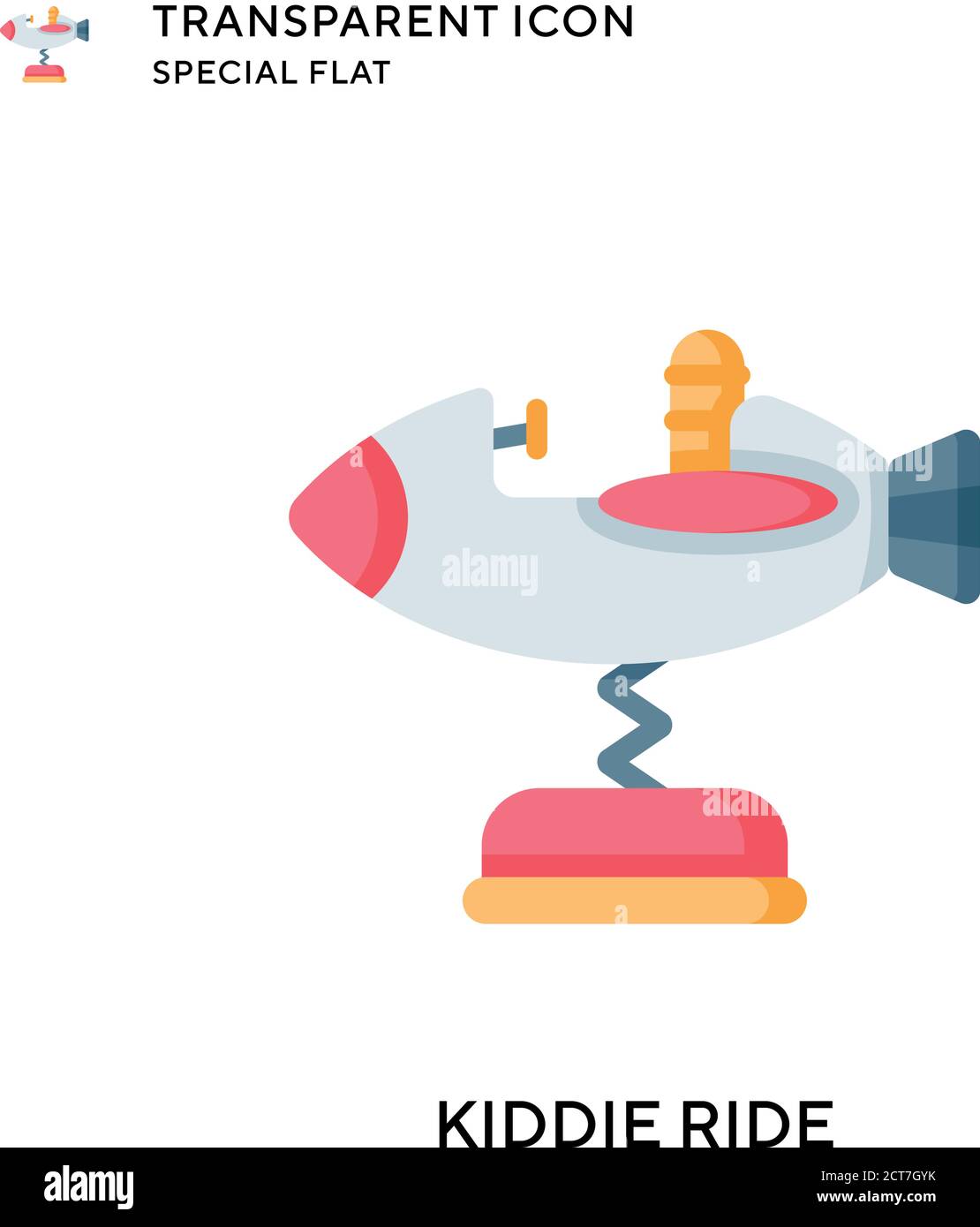 Kiddie ride vector icon. Flat style illustration. EPS 10 vector Stock ...