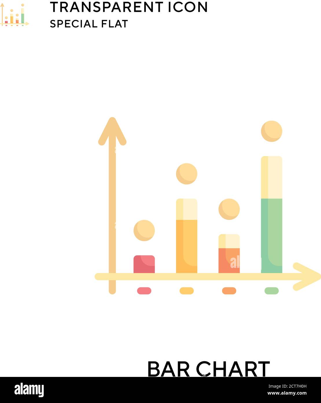 Bar chart vector icon. Flat style illustration. EPS 10 vector Stock ...