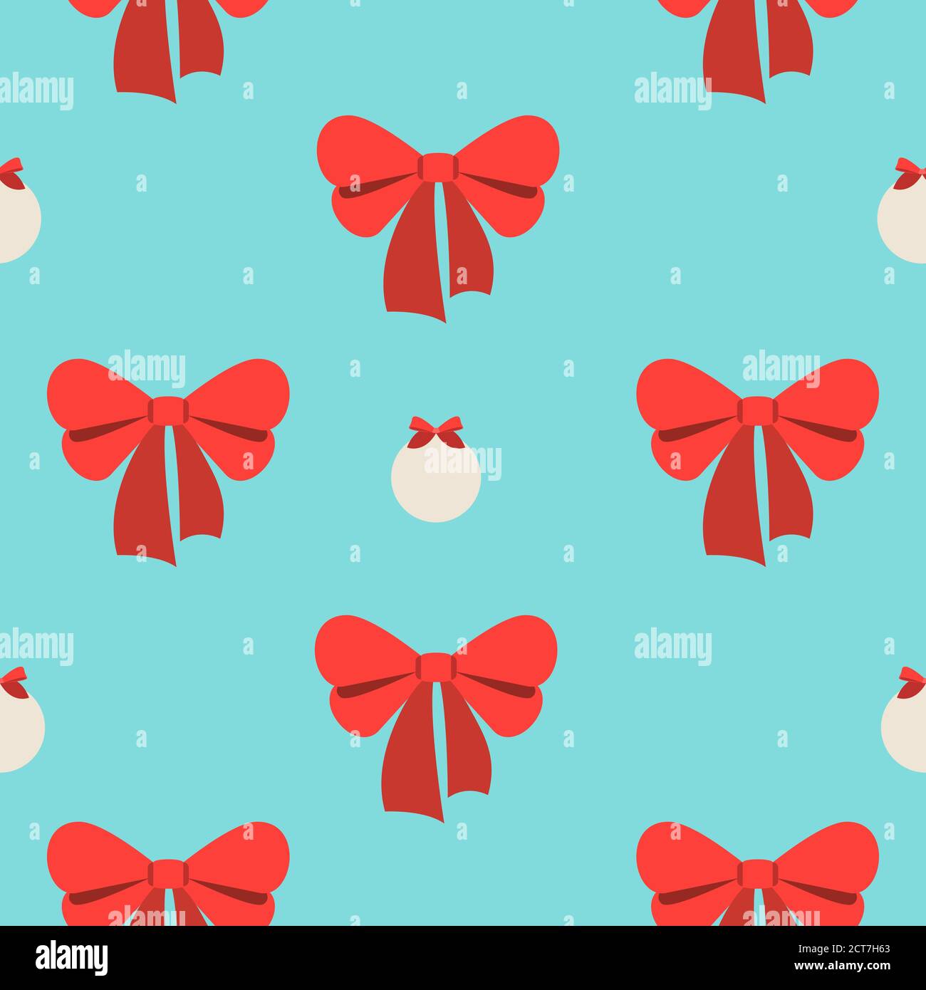 Vector Christmas seamless pattern in retro style Stock Vector