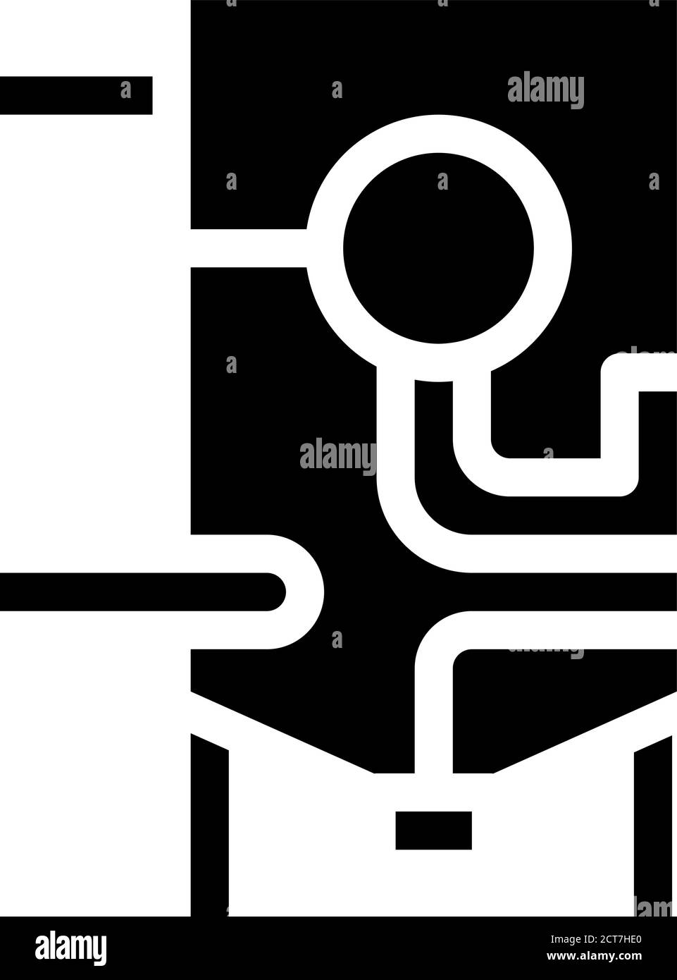 refiner equipment glyph icon vector symbol illustration Stock Vector