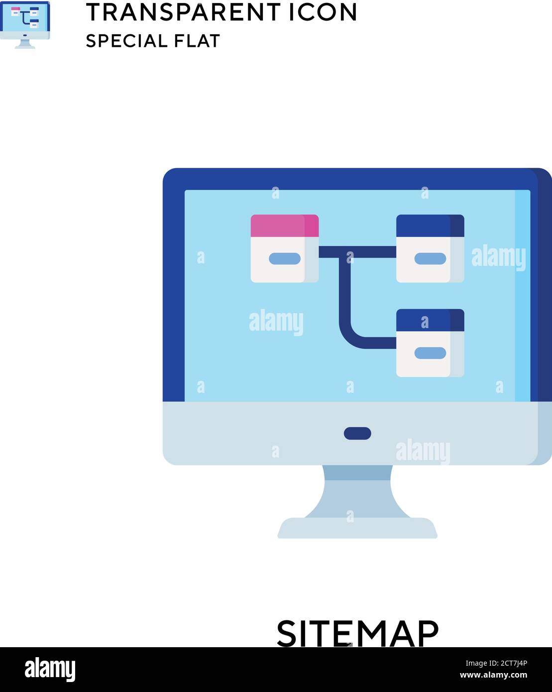 Sitemap vector icon. Flat style illustration. EPS 10 vector. Stock Vector