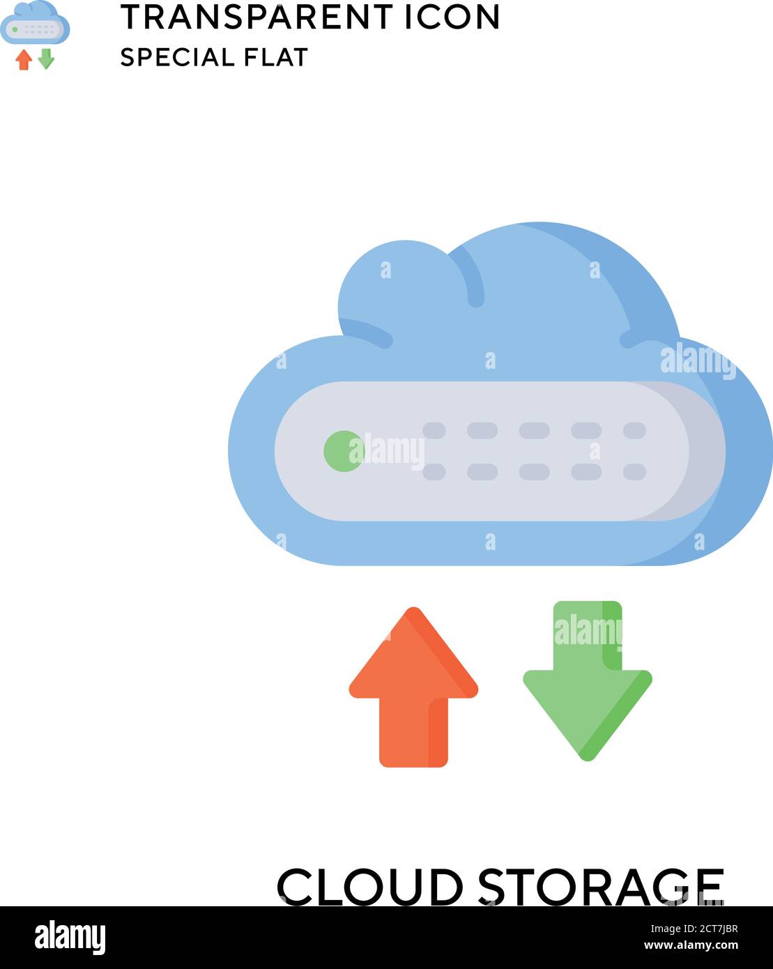 Cloud storage vector icon. Flat style illustration. EPS 10 vector Stock ...