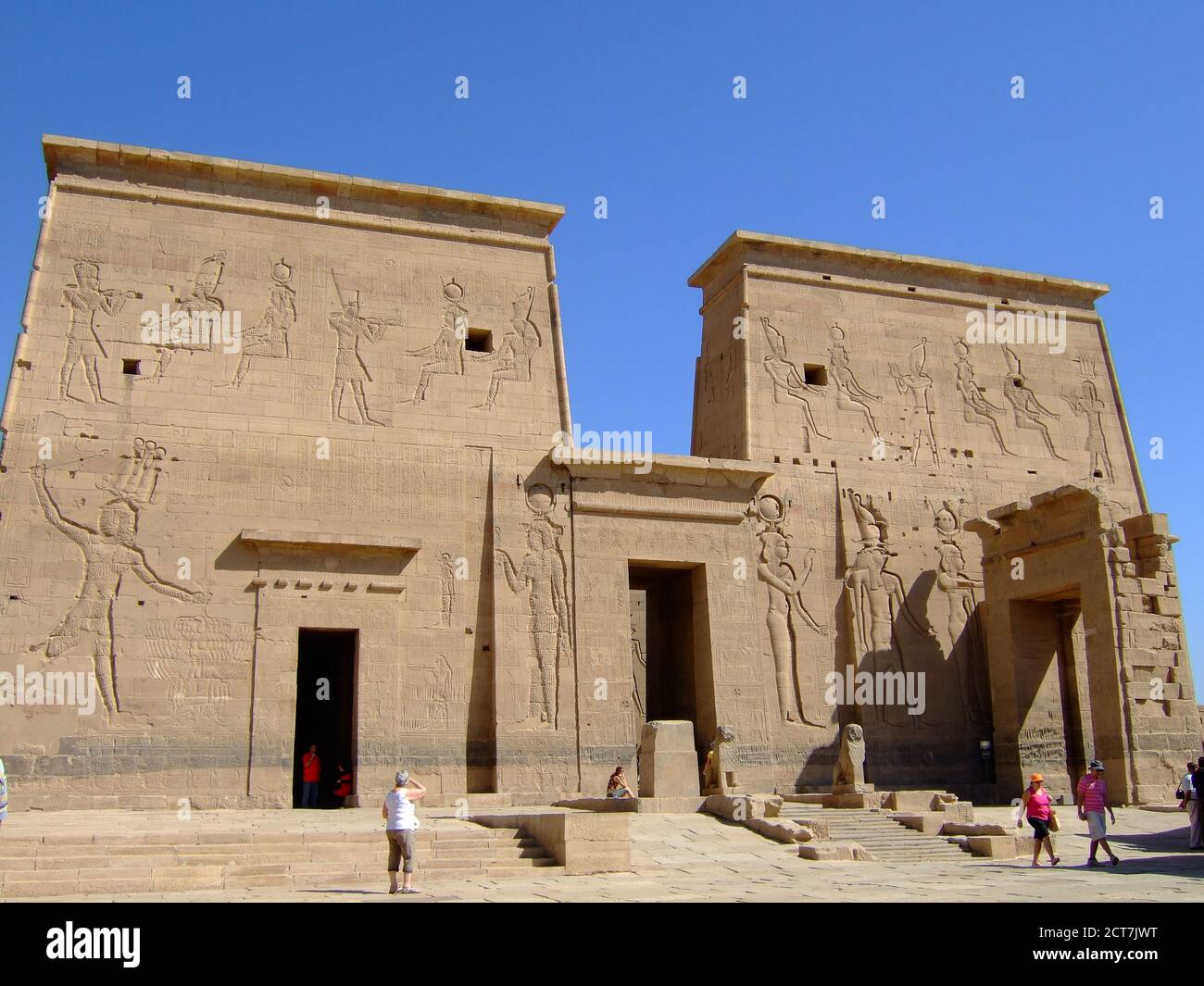 Temple of Philae, a tourist destination in Egypt, 2008 Stock Photo