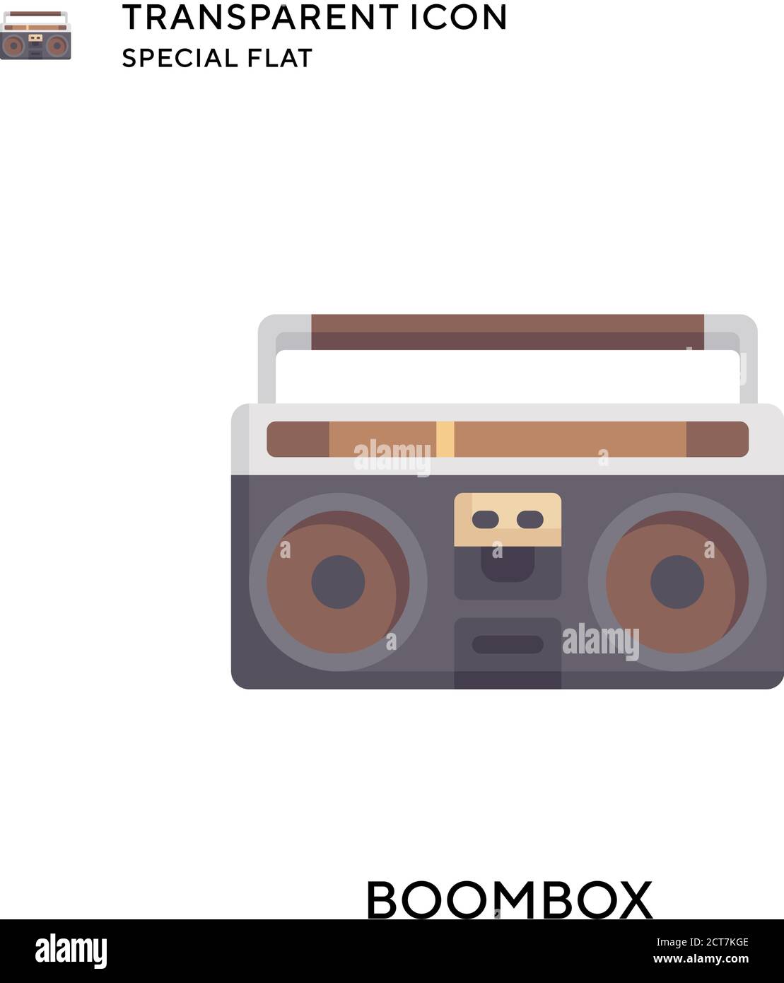 Boombox vector icon. Flat style illustration. EPS 10 vector Stock ...