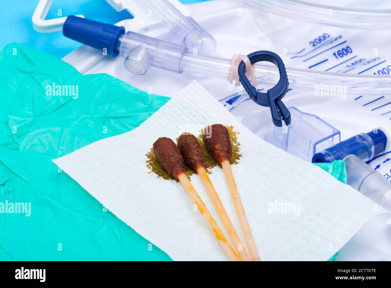 Sterile Urinary Drainage Bag with AntiReflux Tower, green vinyl