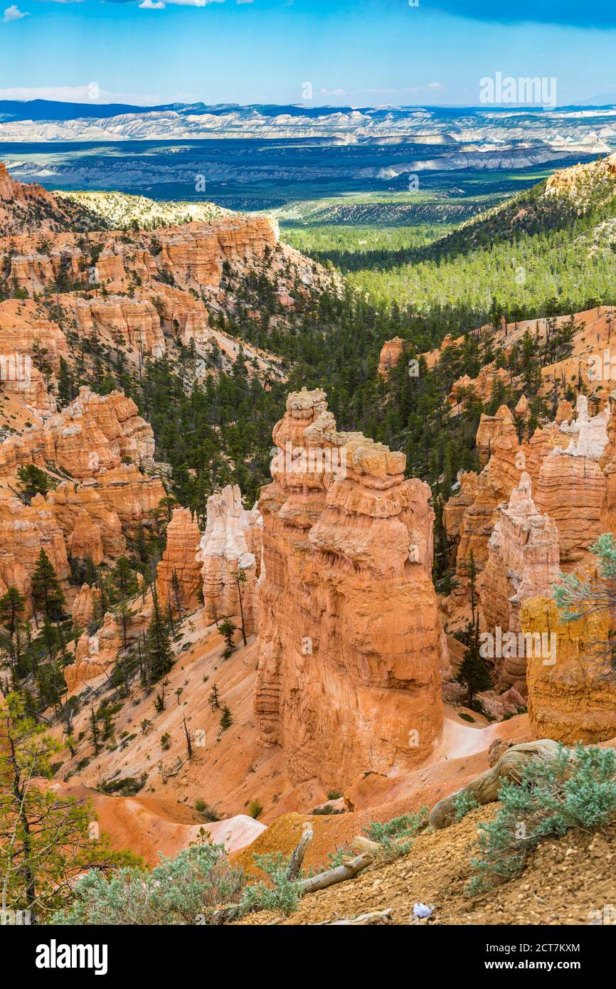 Sunset Point lookout in Bryce Canyon National Park in Utah Stock Photo