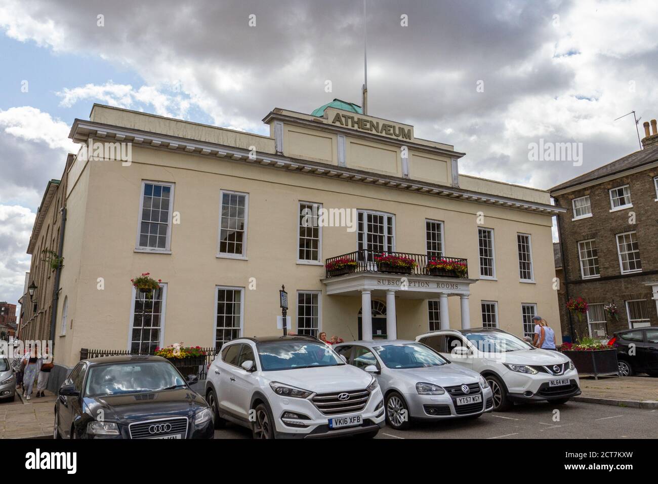 The Athenaeum, Subscription Rooms, Angel Hill, Bury St Edmunds, Suffolk, UK. Stock Photo