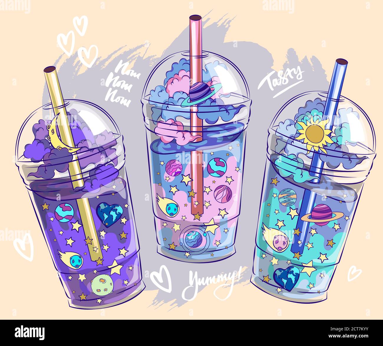 coffee and bubble tea with the slogan Stock Vector Image & Art Alamy