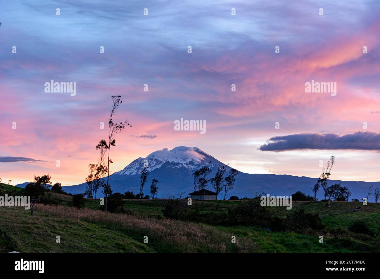 Volcán Chimborazo el punto mas cercano al sol Stock Photo
