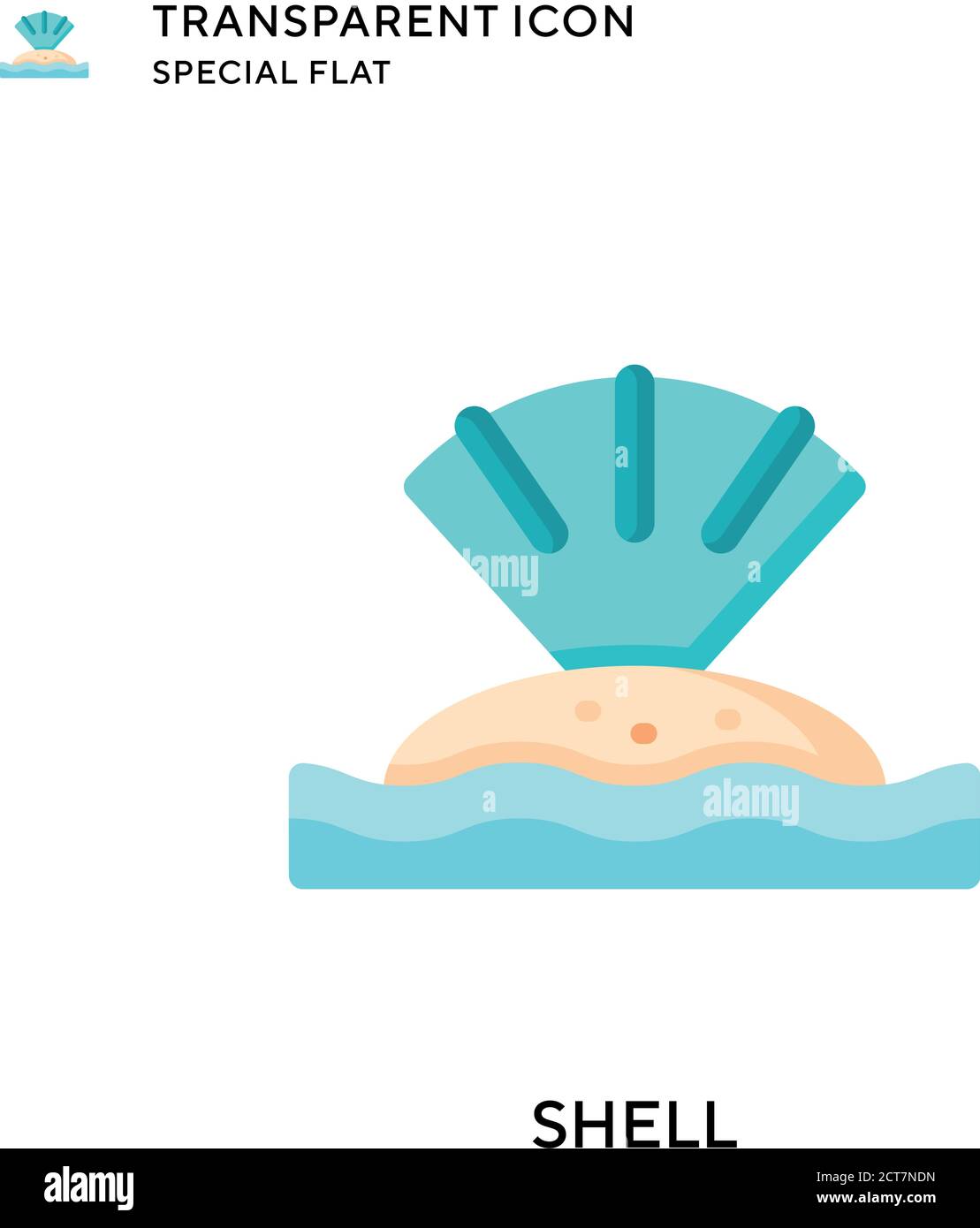 Shell vector icon. Flat style illustration. EPS 10 vector Stock Vector ...