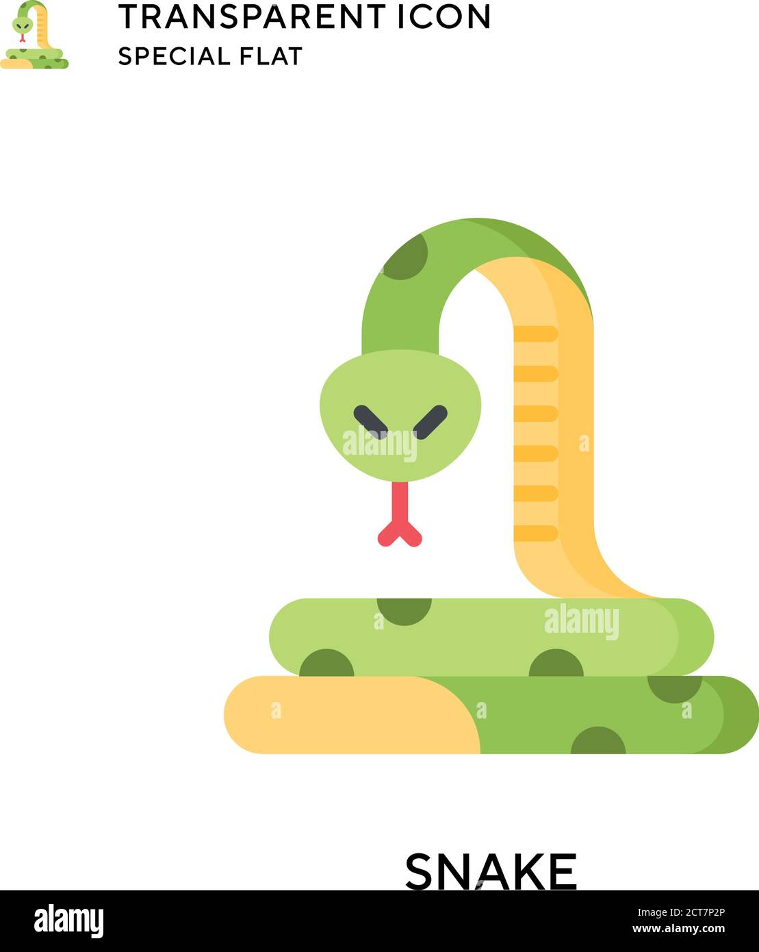 Snake vector icon. Flat style illustration. EPS 10 vector Stock Vector ...