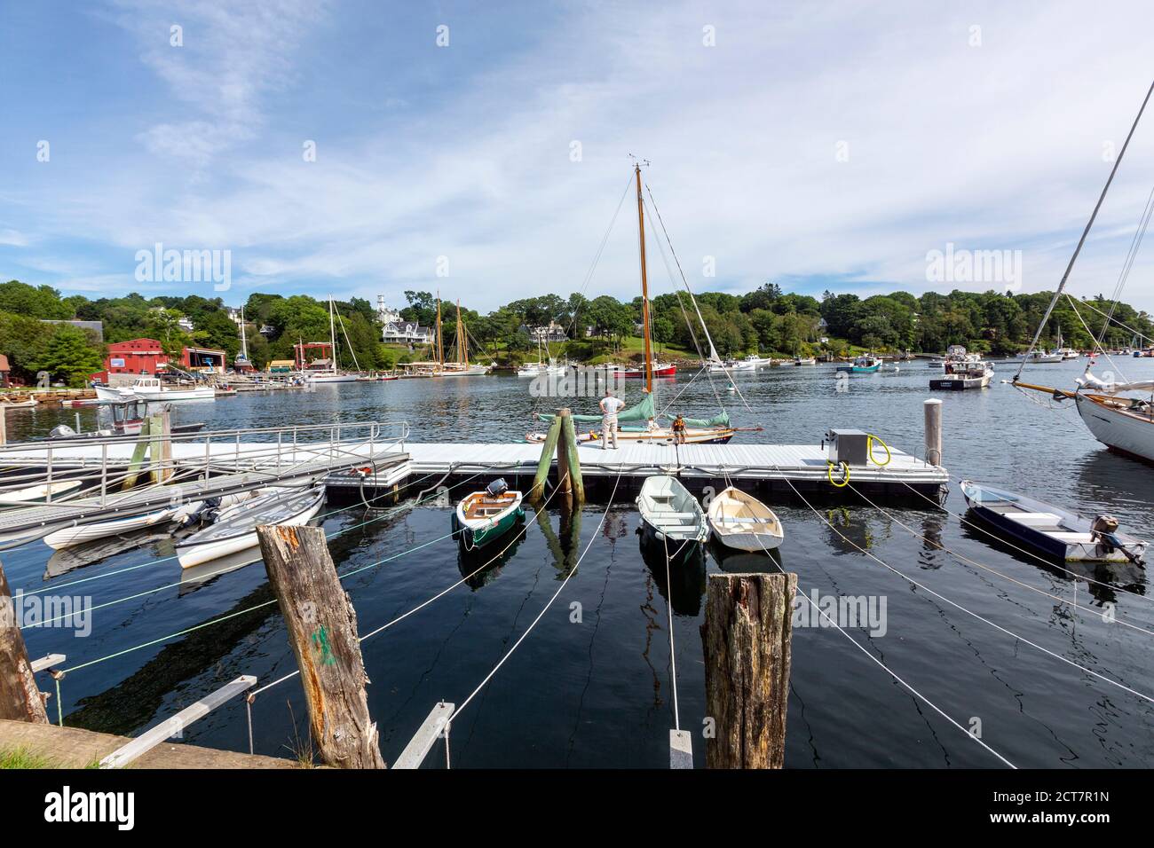 Boats in Rockport Marine Park, Rockport, Maine, USA Stock Photo Alamy