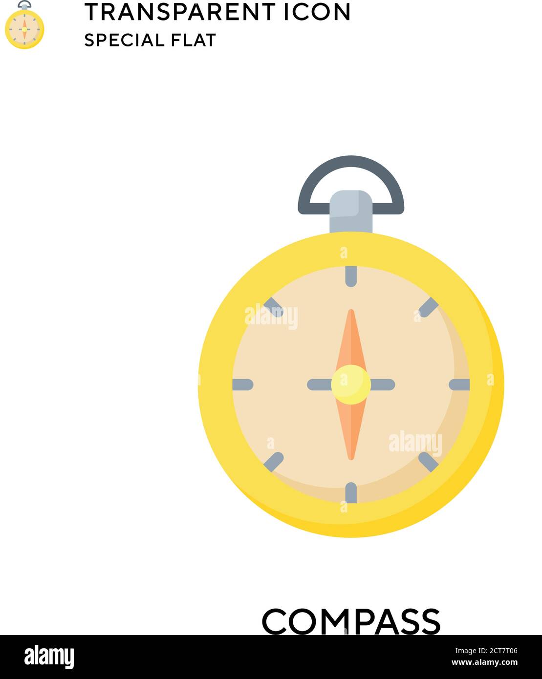 Compass vector icon. Flat style illustration. EPS 10 vector Stock ...