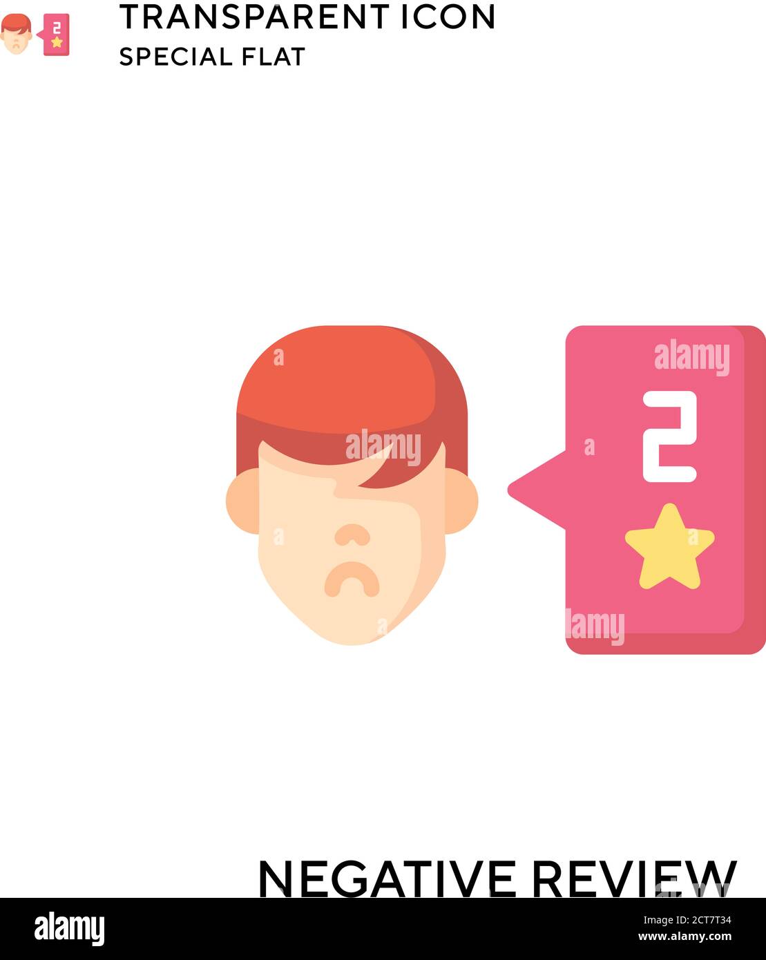 Negative review vector icon. Flat style illustration. EPS 10 vector ...