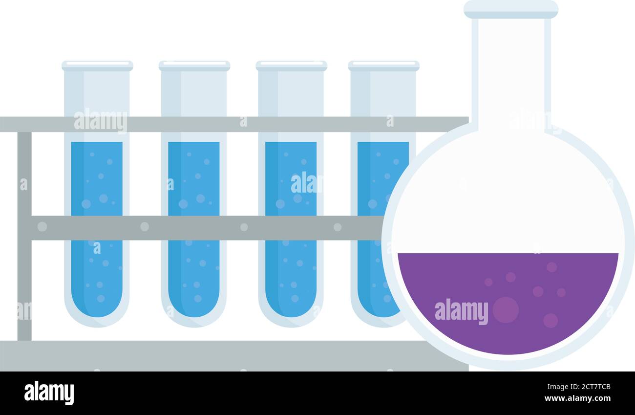 laboratory tubes and flask vector design Stock Vector Image & Art - Alamy