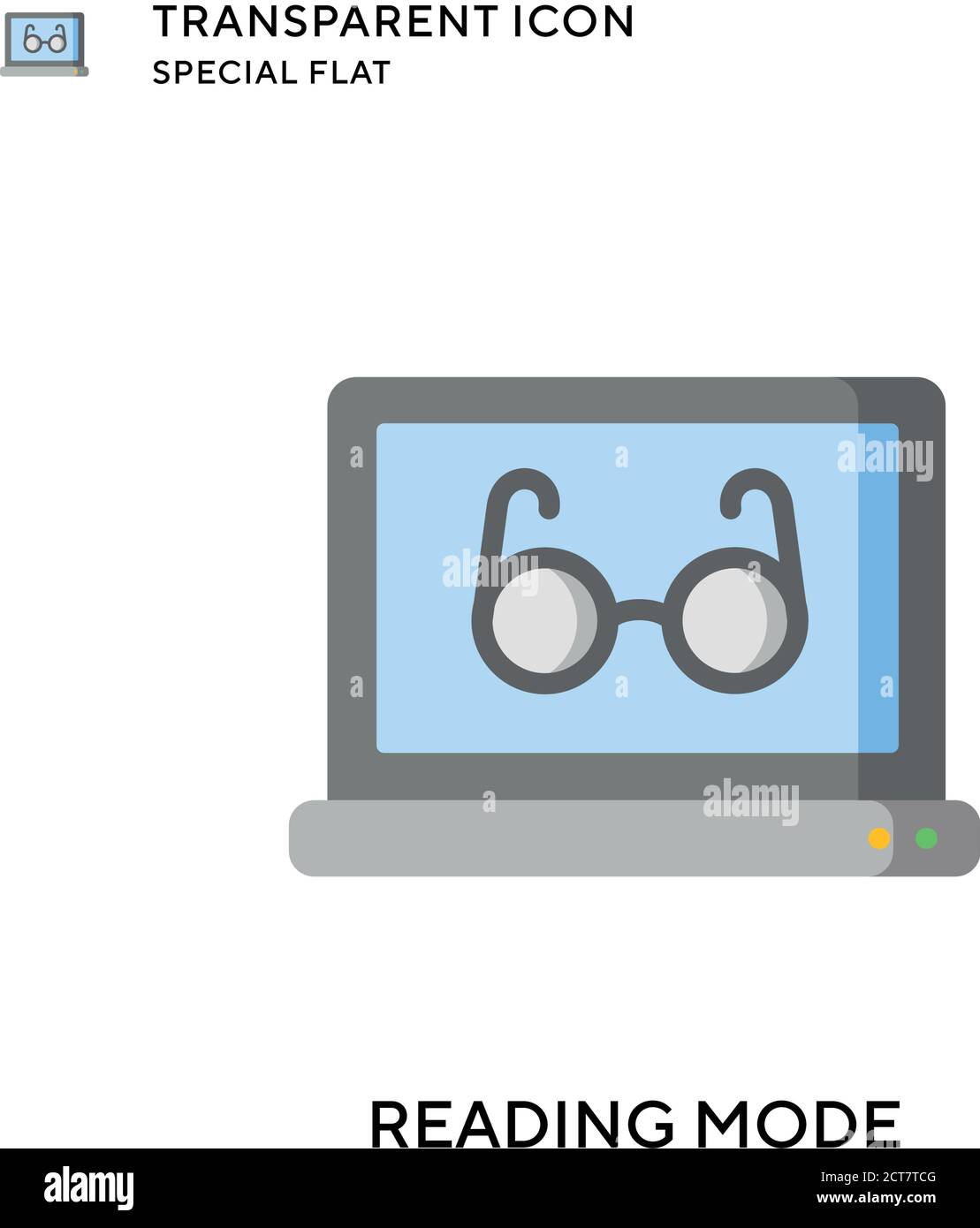 Reading mode vector icon. Flat style illustration. EPS 10 vector. Stock Vector