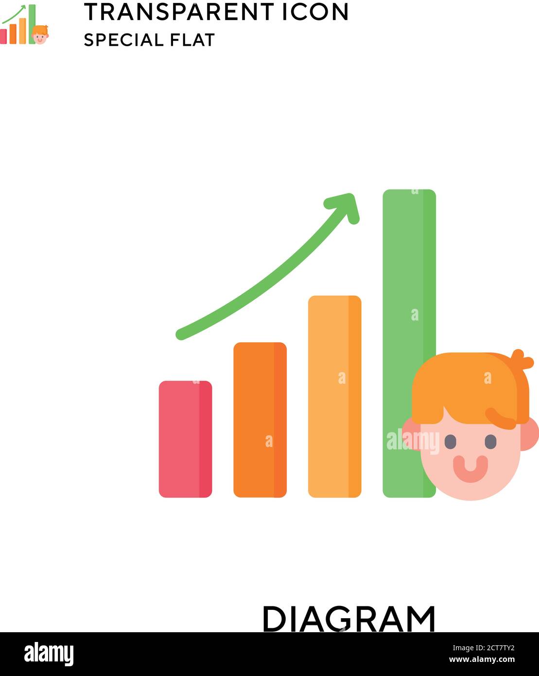 Diagram vector icon. Flat style illustration. EPS 10 vector Stock ...