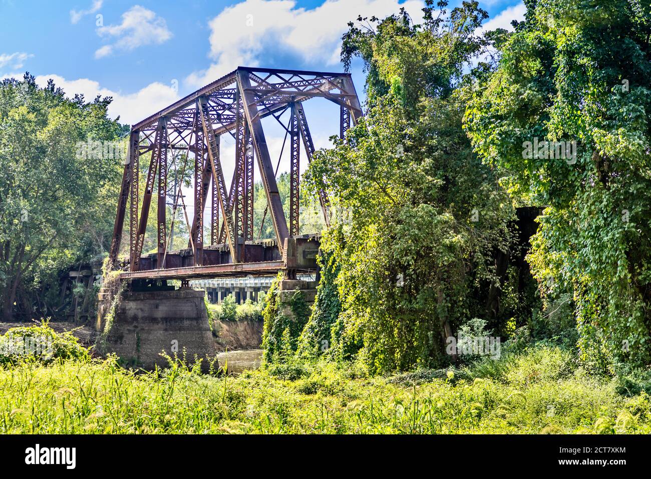 Old, historic Jefferson railway bridge in Jefferson, Texas USA Stock Photo Alamy