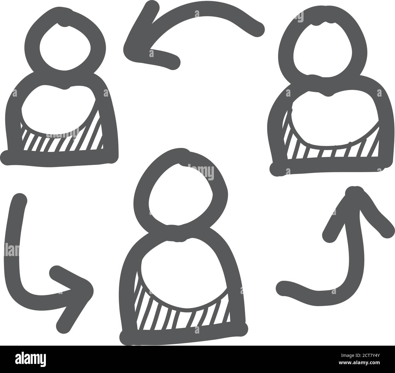 Succession concept icon in sketch style. Hand drawn vector illustration ...