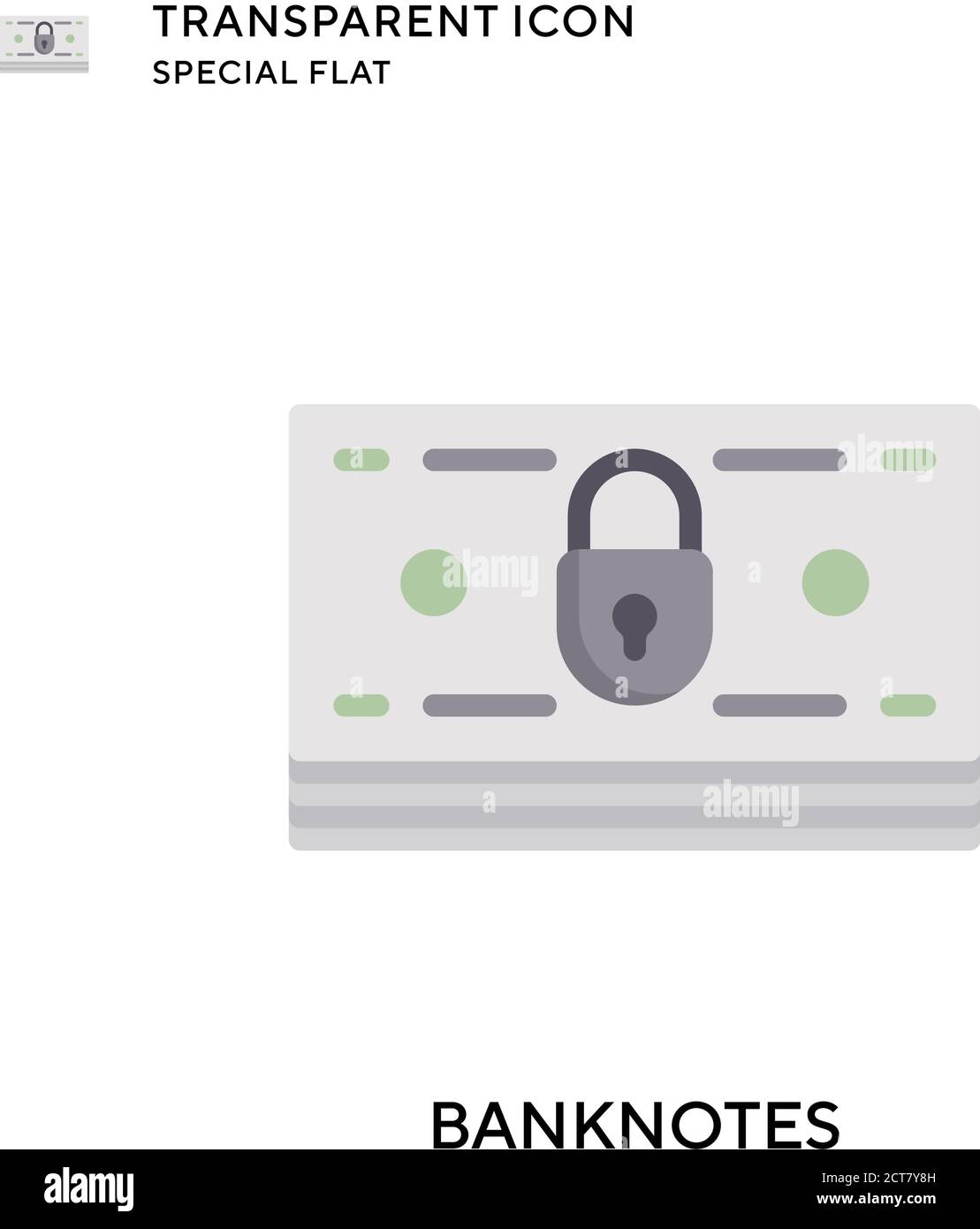 Banknotes vector icon. Flat style illustration. EPS 10 vector Stock ...
