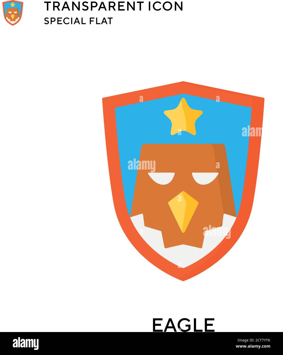 Eagle vector icon. Flat style illustration. EPS 10 vector. Stock Vector