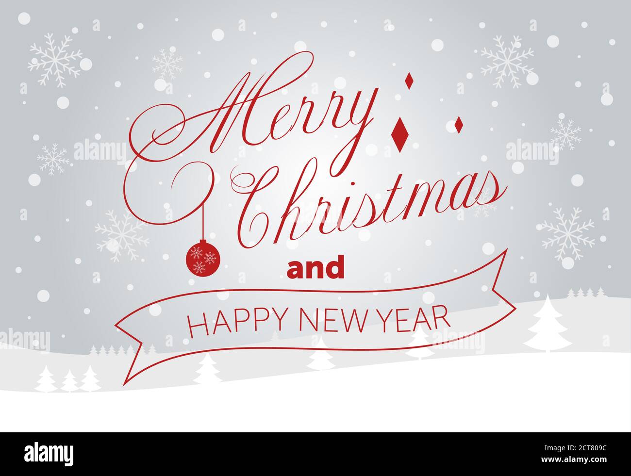 Merry Christmas. happy new year. Vector Illustration. Lettering Design