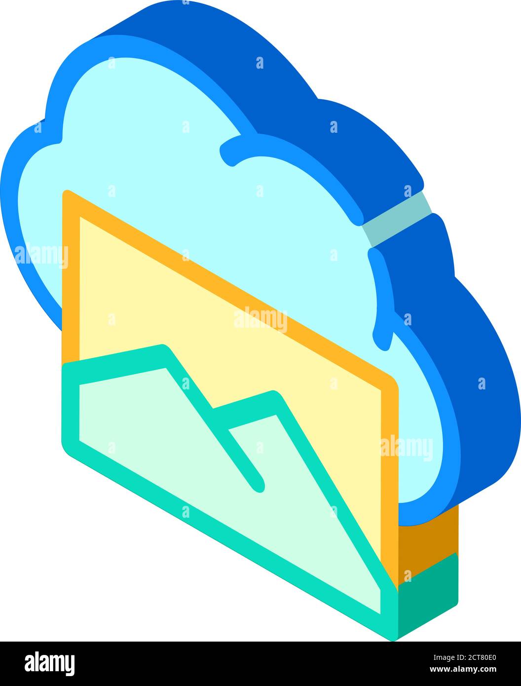 pictures cloud storage isometric icon vector illustration Stock Vector ...