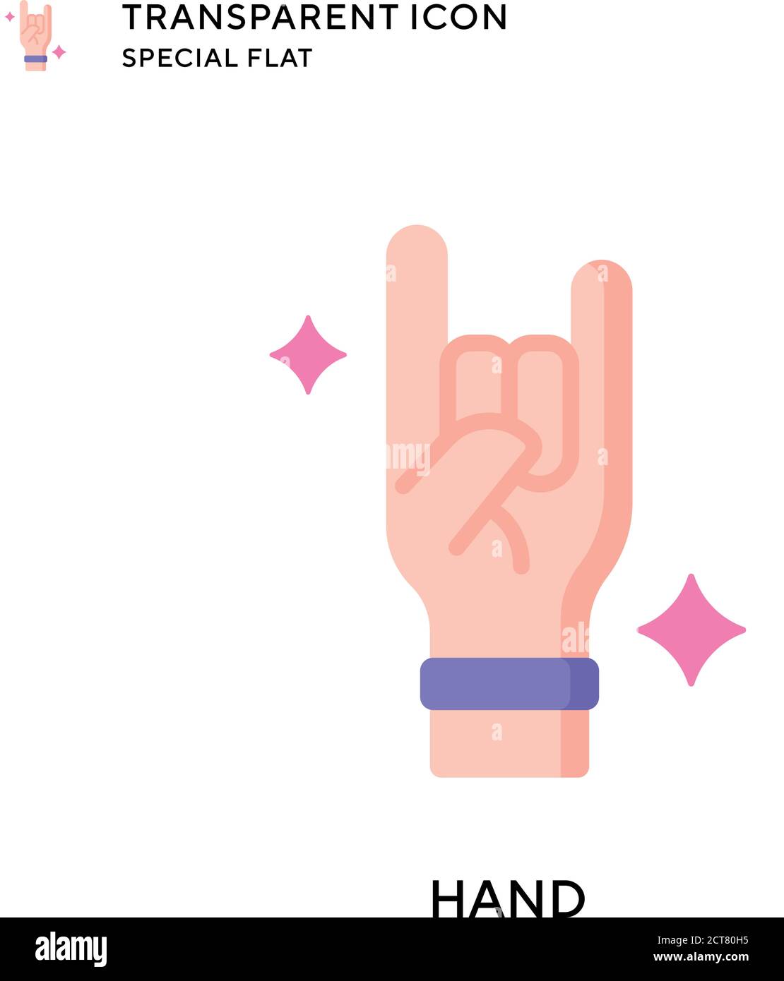 Hand vector icon. Flat style illustration. EPS 10 vector Stock Vector ...