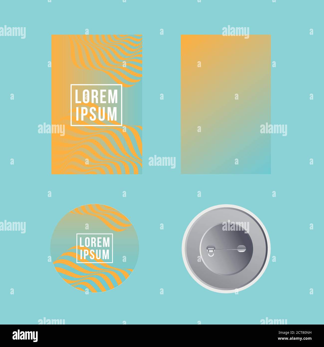 Mockup a4 posters papers and pins design of corporate identity template