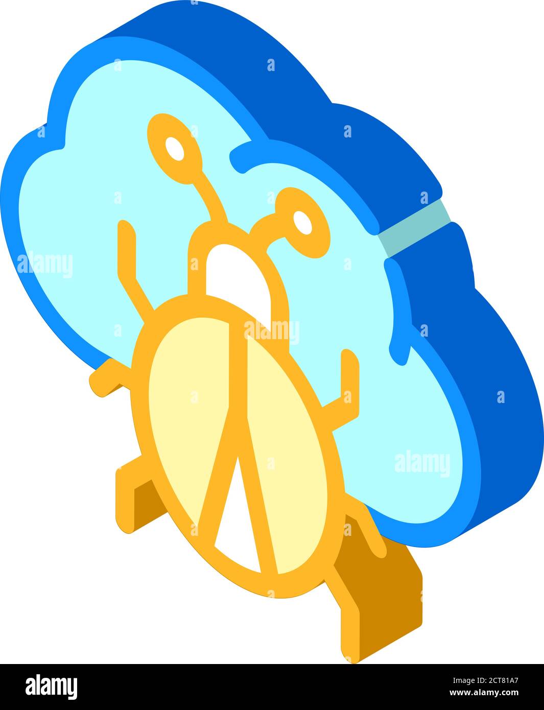 cloud virus isometric icon vector symbol illustration Stock Vector ...