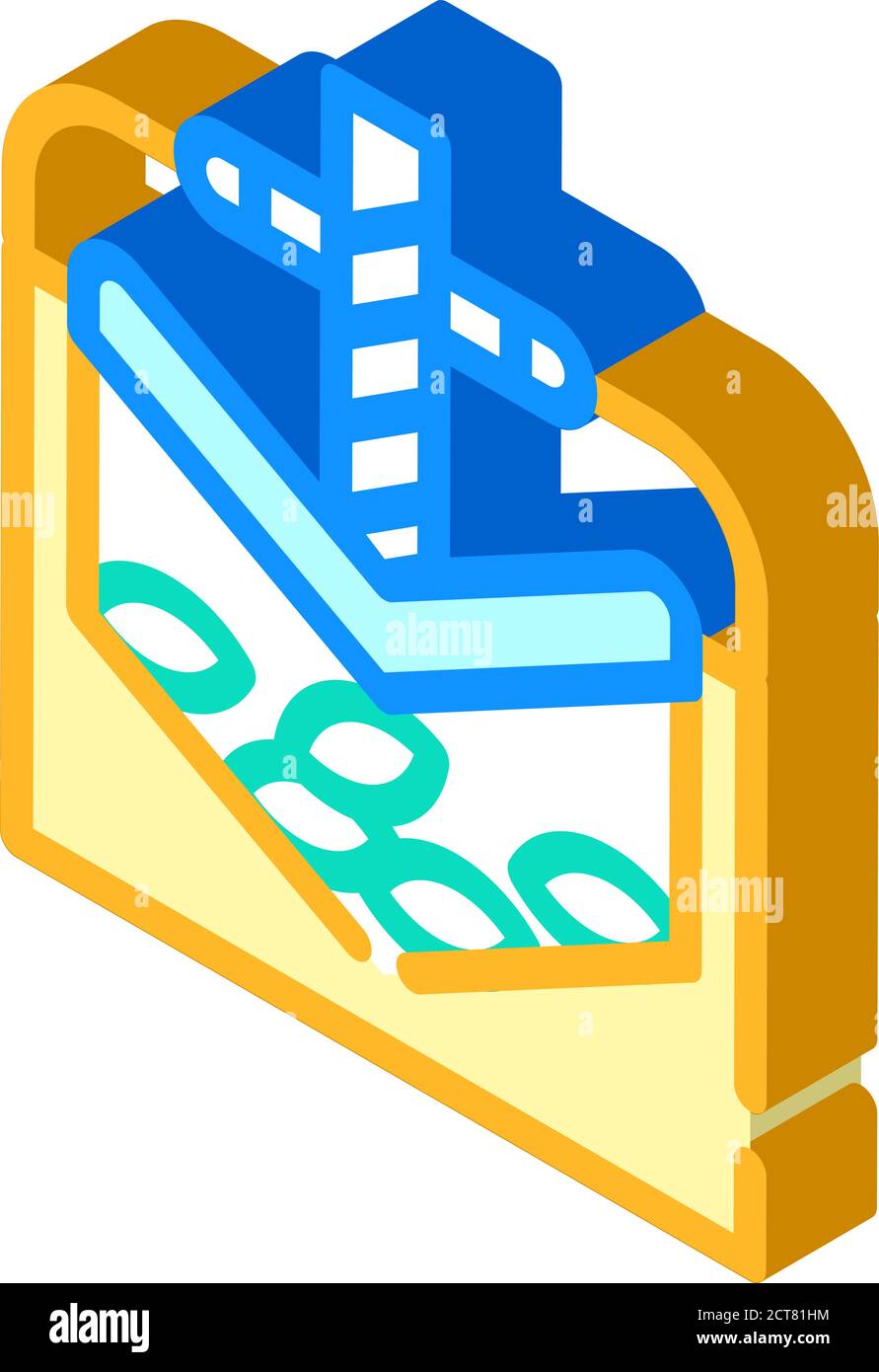 press equipment isometric icon vector symbol illustration Stock Vector ...