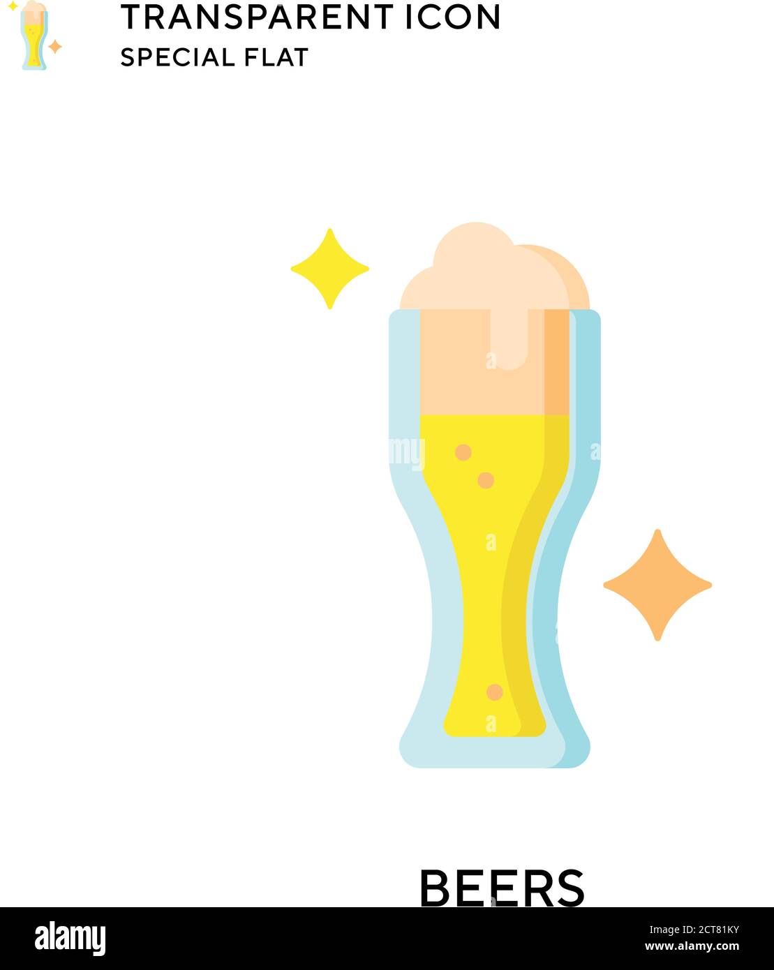 Beers vector icon. Flat style illustration. EPS 10 vector. Stock Vector