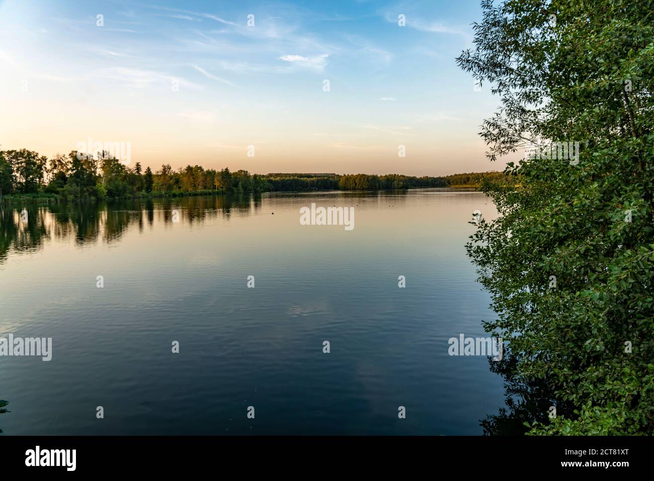 The Kirchheller Heide nature reserve, the Heidesee lake, near Bottrop, NRW, Germany Stock Photo