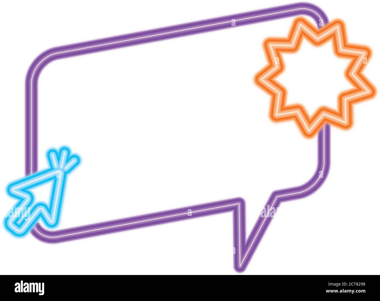 bubble with cursor and seal stamp vector design Stock Vector Image ...