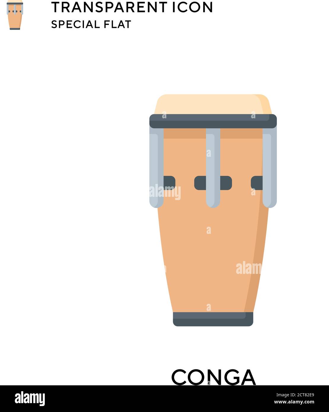 Conga vector icon. Flat style illustration. EPS 10 vector Stock Vector ...