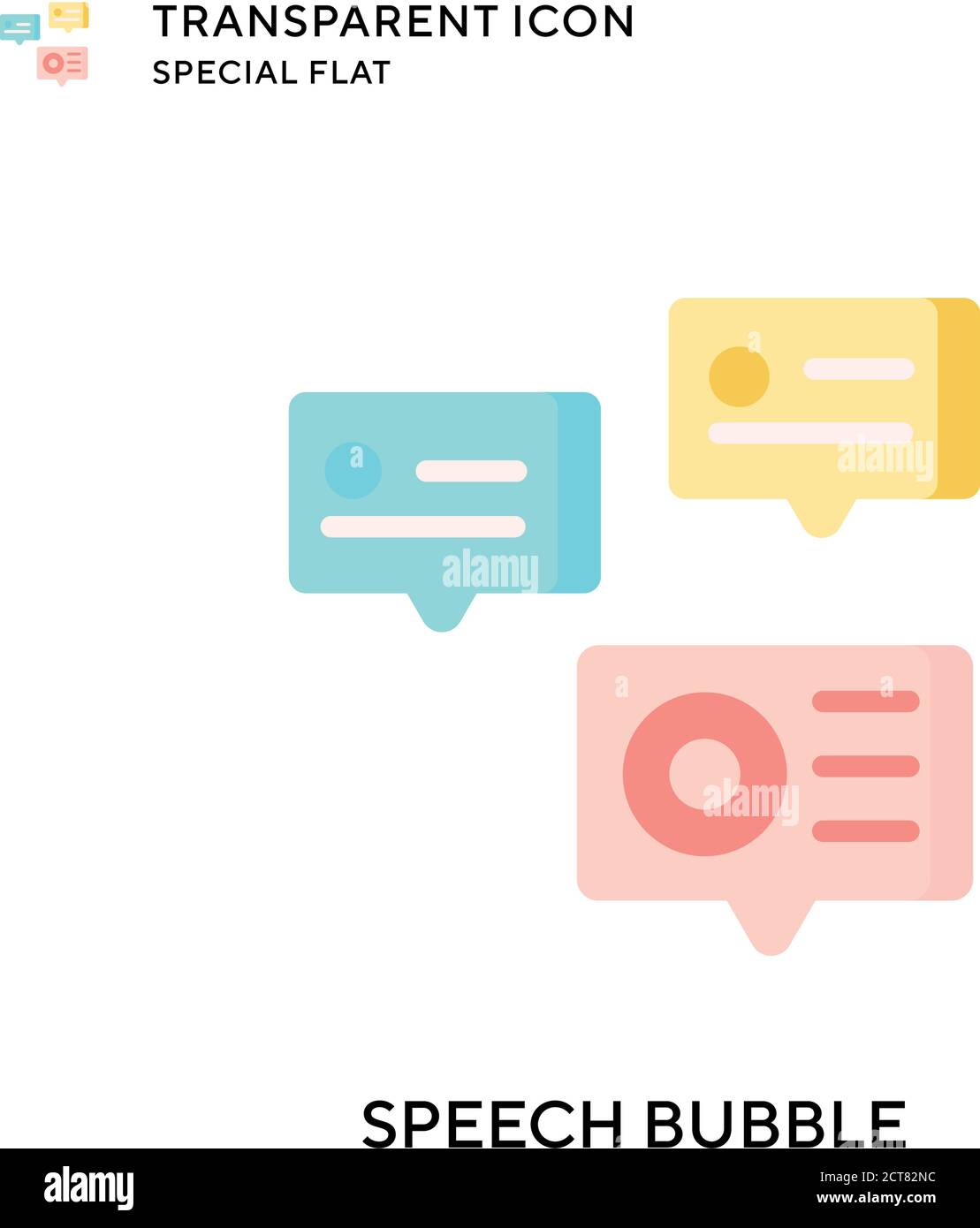 Speech bubble vector icon. Flat style illustration. EPS 10 vector Stock ...