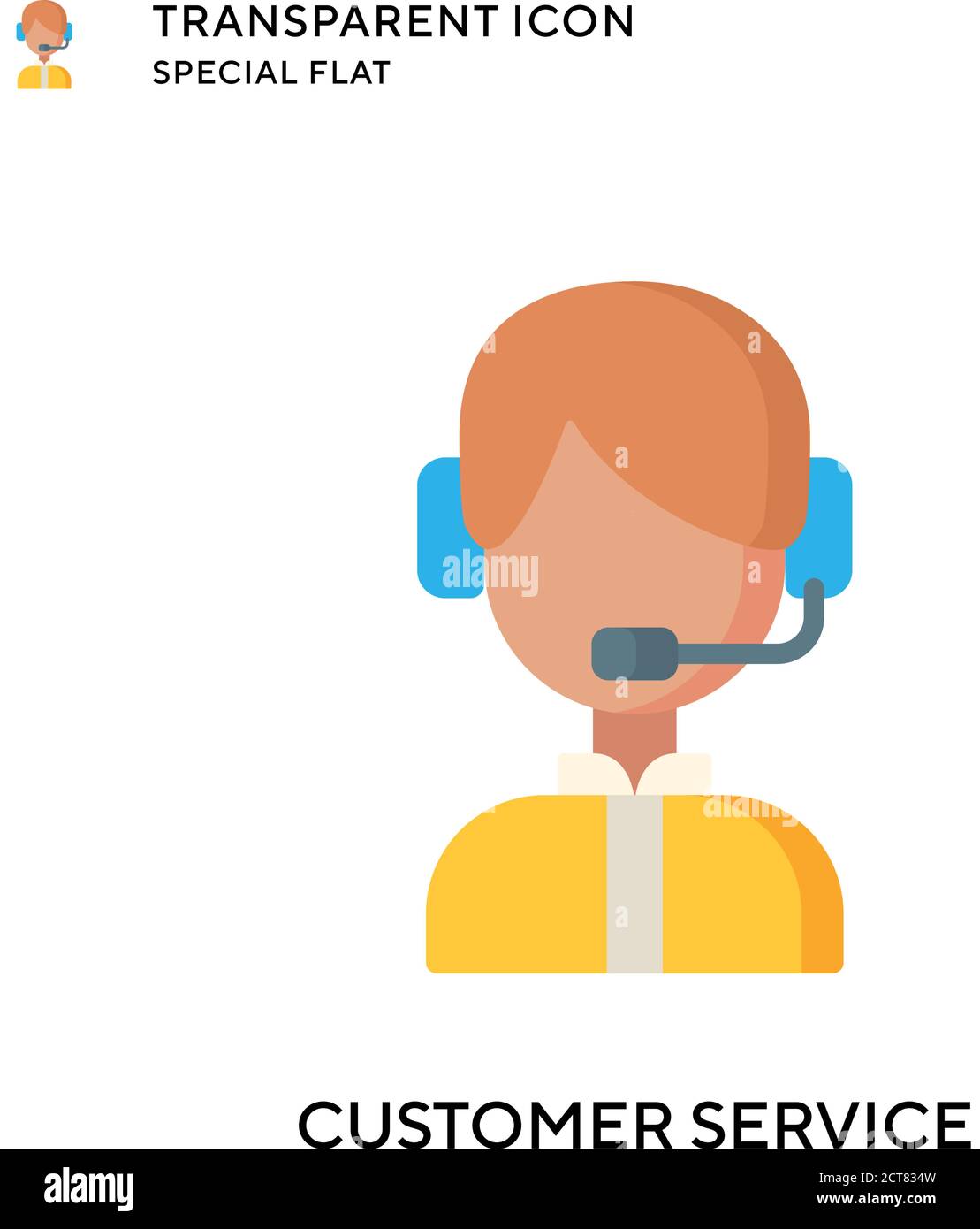 Customer service vector icon. Flat style illustration. EPS 10 vector
