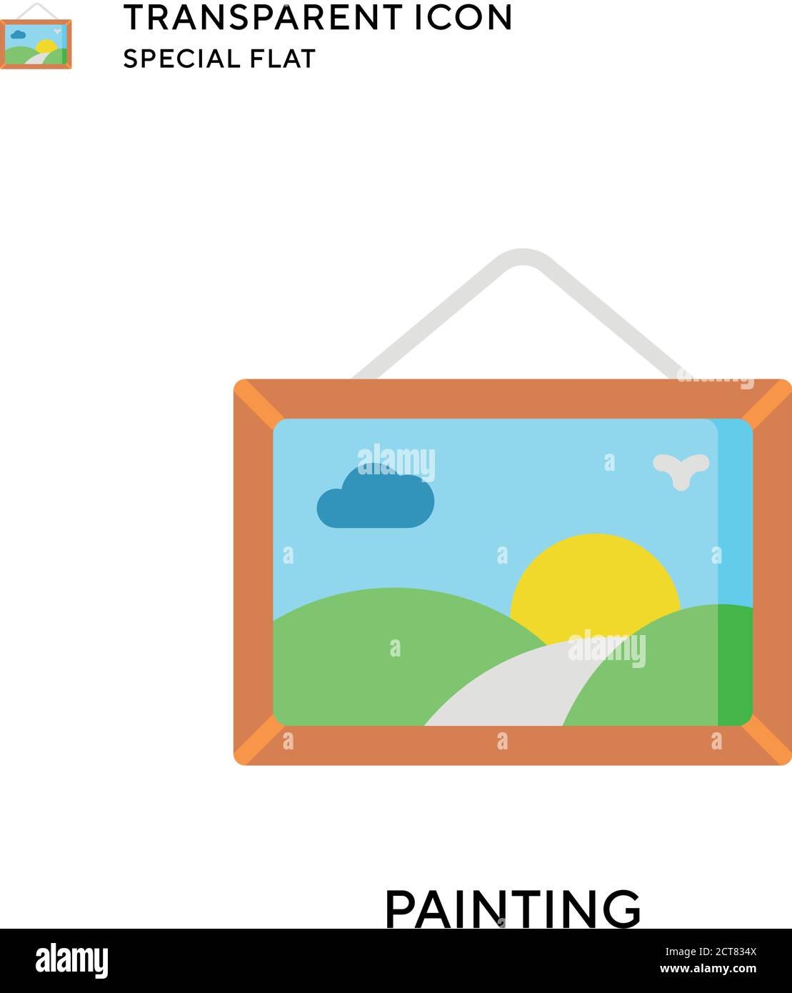Painting vector icon. Flat style illustration. EPS 10 vector Stock ...