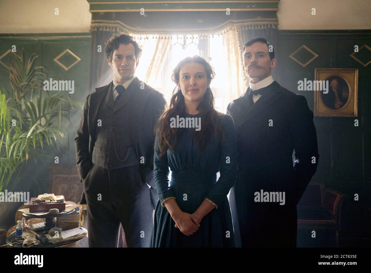 ENOLA HOLMES, from left: Henry Cavill as Sherlock Holmes, Millie Bobby ...