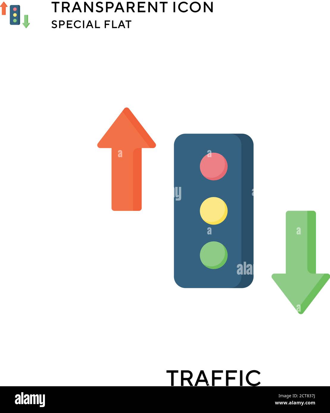 Traffic vector icon. Flat style illustration. EPS 10 vector. Stock Vector